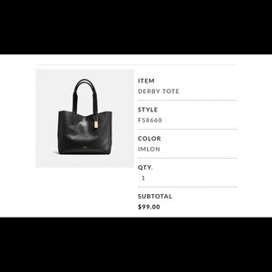 Coach Derby Tote